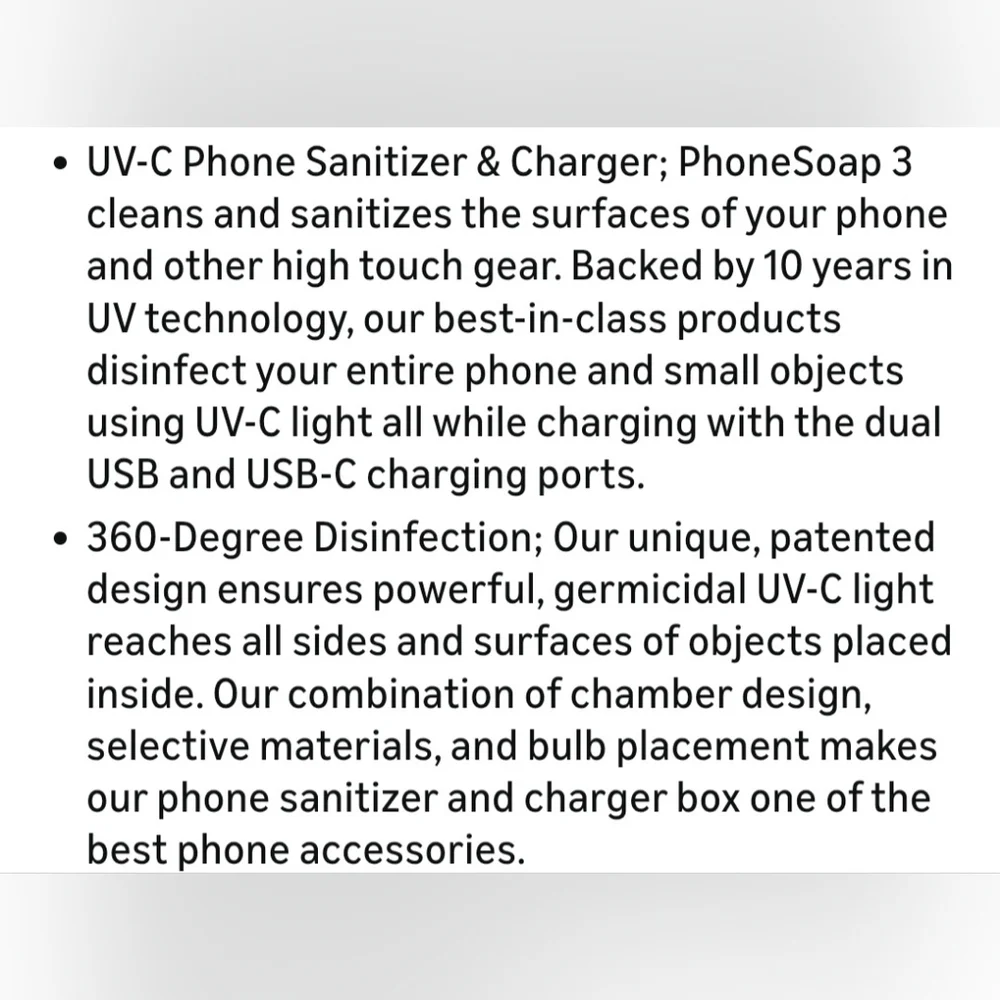 PhoneSoap 3 UV Phone Sanitizer and Charger Silver